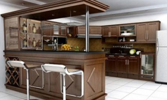 Tủ rượu không đối diện bếp nấu