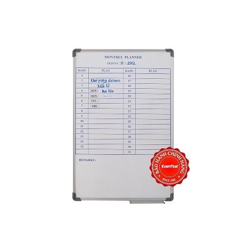 Bảng kế hoạch tháng