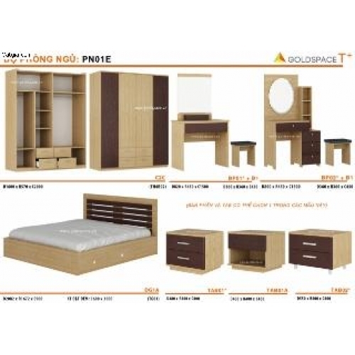 Bộ phòng ngủ Bộ đồ gỗ phòng ngủ PN01E