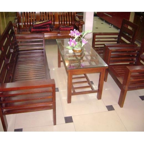 Bộ bàn ghế Tay Vuông. Sản phẩm làm bằng gỗ Xoan Đào