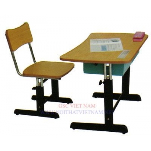 Bàn ghế học sinh điều chỉnh chiều cao mã BHS20