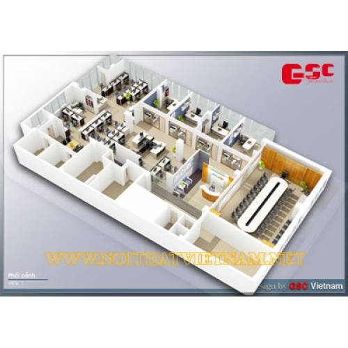 NỘI THẤT VĂN PHÒNG CÔNG TY MBIT 1 GSC-MBIT