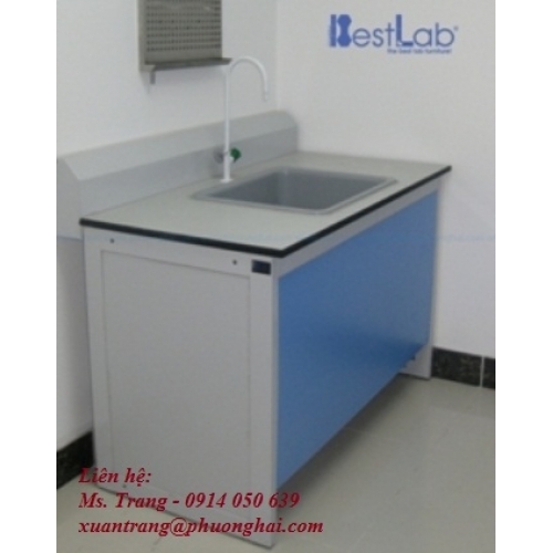 Bàn thí nghiệm áp tường chống hóa chất cao cấp bảo hành 3 năm