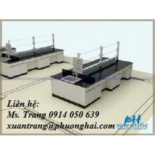 Bàn Thí Nghiệm Trung Tâm Dạng Tủ Bao Khung