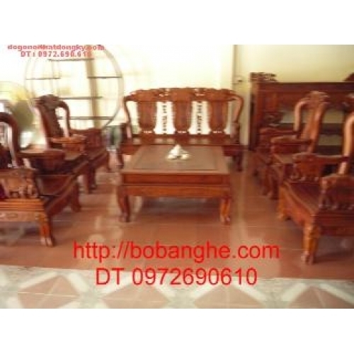 Bộ bàn ghế gỗ hương Minh Quốc Voi QV3