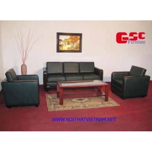 BỘ GHẾ SOFA VUÔNG MÀU ĐEN GSC-SOFA-D05