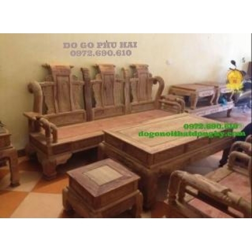 Bộ bàn ghế đẹp gỗ hương kiểu Khổng minh KM01
