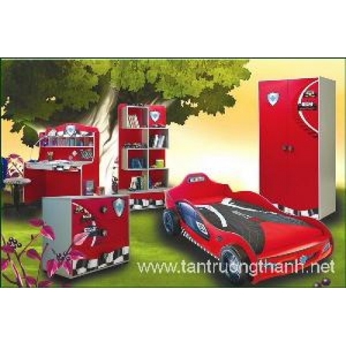 Giường trẻ em hình xe đua .