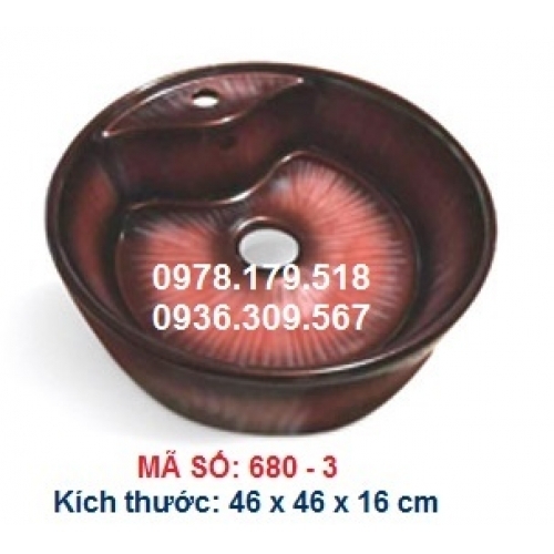 LAVABO SỨ ĐẶT BÀN NGHỆ THUẬT MÃ SỐ 680-3