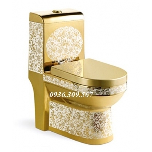 BỒN CẦU LIỀN KHỐI HỒNG KÔNG MEN SỨ VÀNG  MÃ SỐ YWWY-8920