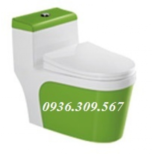 BỒN CẦU LIỀN KHỐI HỒNG KÔNG MÀU XANH  MÃ SỐ YWWY-8962