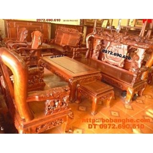 Bộ bàn ghế đẹp kiểu công phượng gỗ hương