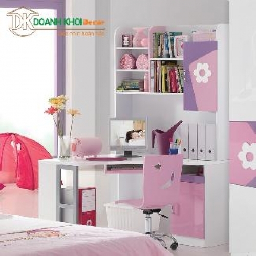 Bàn học sinh màu hồng 08