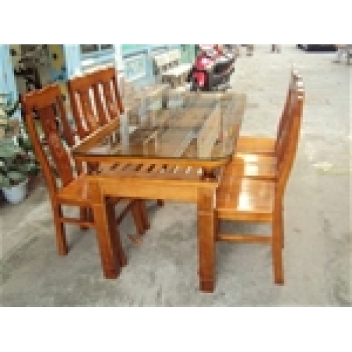 Bộ bàn ghế ăn Gỗ Xoan Bắc