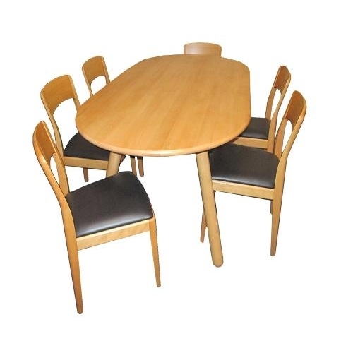 Bộ bàn ăn Oval CK13-7 (6 ghế)