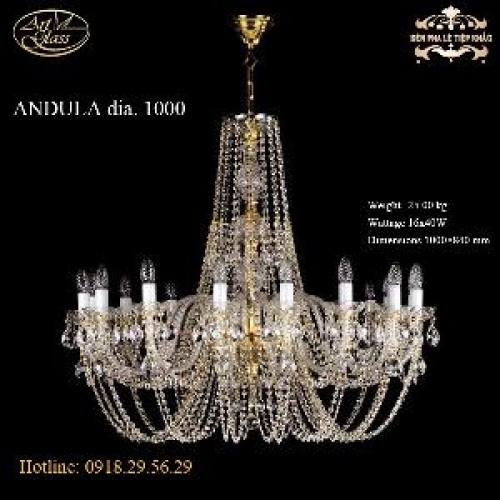 Đèn chùm pha lê cao cấp ANDULA dia 1000