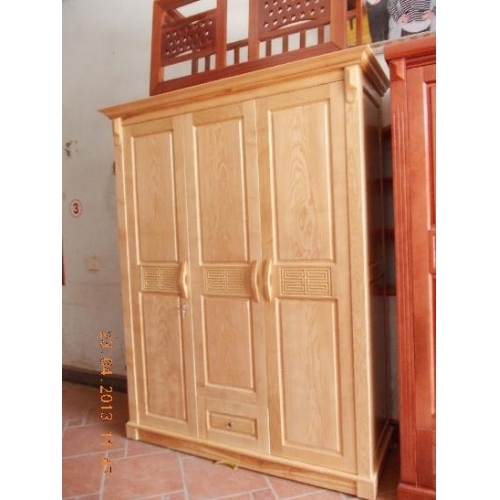 TỦ ÁO 3 BUỒNG GỖ SỒI