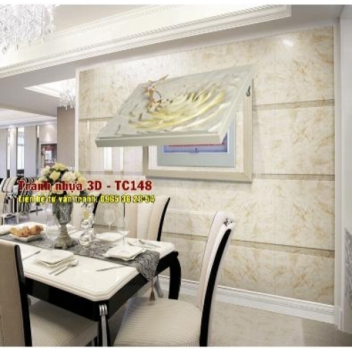 Tranh nhựa 3D - Mẫu đơn