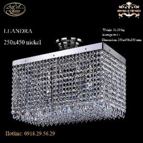 Đèn pha lê hiện đại-LEANDRA 250X450 NICKEL