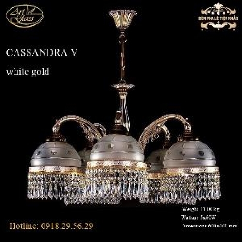 Đèn pha lê Cao Cấp-CASSANDRA V. BRASS ANTIQUE