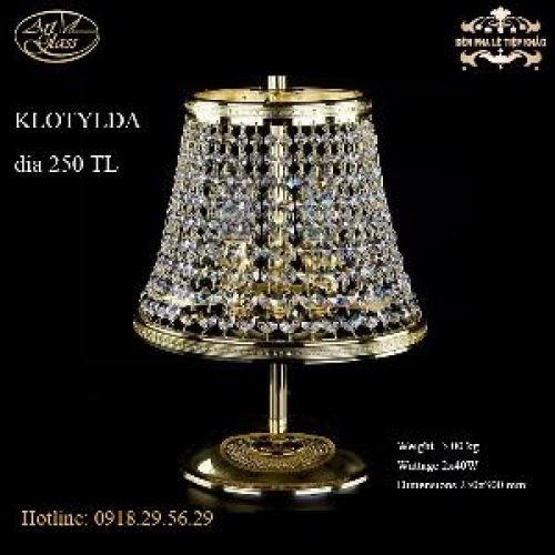 Đèn bàn pha lê-KLOTYLDA dia 250 TL