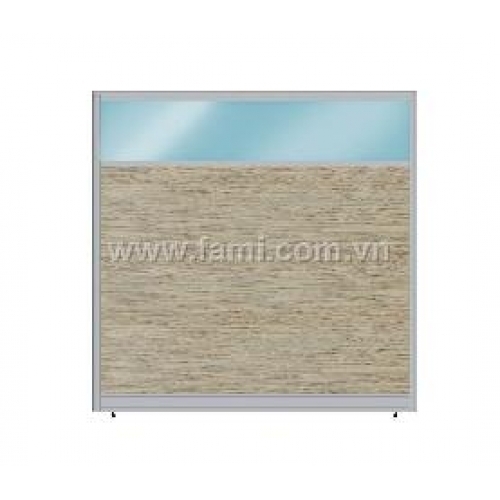 Vách ngăn gỗ - kính 32mm -có hộp điện-  màu PO