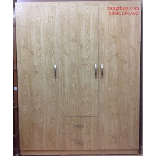 Tủ áo gỗ công nghiệp MDF phủ Melamine loại 1,6m vân Sồi