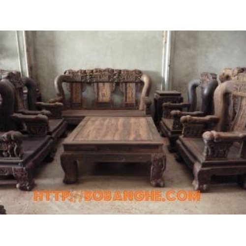 Bộ bàn ghế gỗ mun Kiểu Minh Quốc voi QV07
