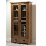 Giá sách - tủ trang trí gỗ sồi kiểu Rustic