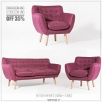 SET GHẾ RETRO SET 3 – GIẢM GIÁ 35% (1 Băng + 2 Đơn) – Hàng có sẵn