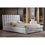 Giường ngủ White leather GN-S108
