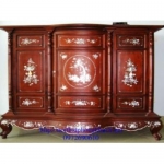 Tủ thờ gỗ gụ Khảm ốc khẩm cảnh TT4