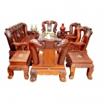 Salon triện tay 18 cẩm lai 10 món