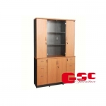 TỦ GỖ TÀI LIỆU CÁNH KÍNH NT1960-4B