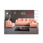 SOFA NỈ, MÀU GẠCH NON, CHÂN INOX SFN12