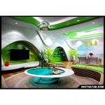 Ý tưởng phòng khách từ bờ ruộng bậc thang