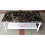 Bàn sofa cao cấp mặt bàn gỗ giả đá granite