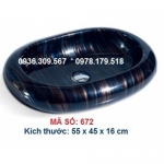 LAVABO SỨ ĐẶT BÀN NGHỆ THUẬT MÃ SỐ 672