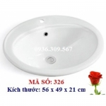 LAVABO ĐẶT ÂM BÀN MÃ SỐ 326