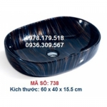 LAVABO SỨ ĐẶT BÀN NGHỆ THUẬT MÃ SỐ 738