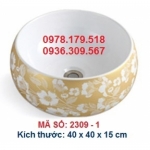 LAVABO SỨ ĐẶT BÀN NGHỆ THUẬT MÃ SỐ 2309 -1