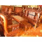 Bộ bàn ghế đẹp kiểu công phượng gỗ hương