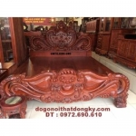 Giường ngủ, Giường hoa hồng gỗ hương GNH1