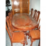 bộ bàn 8 ghế căm xe,gõ đỏ