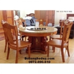 Bộ bàn ăn đẹp bàn tròn xoay cho phòng ăn đẹp BA78
