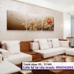Tranh nhựa 3D - HOA CÚC ĐẠI ĐÓA