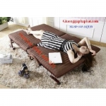 Giường gấp Hàn Quốc rộng 120cm có bánh xe di chuyển