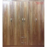 Tủ áo gỗ công nghiệp MDF phủ Melamine vân Xoan Đào rộng 2m