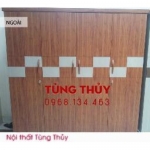 Tủ quần áo gỗ công nghiệp MDF phủ Simily loại 2m màu vân gỗ