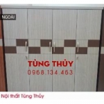 Tủ quần áo gỗ công nghiệp MDF phủ Simily loại 2m màu trắng